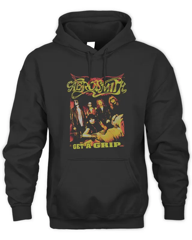Aerosmith Merch Store Get A Grip Hoodie SweaBlack Hoodie