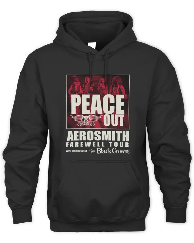 Peace Out Aerosmith Farewell Tour With Black Crowes Photo Hoodie