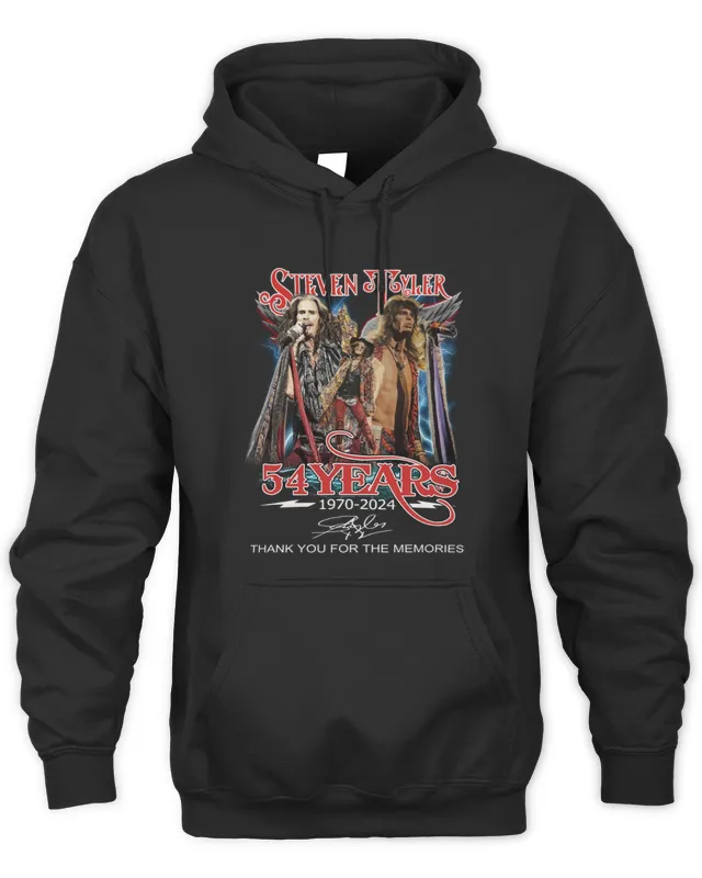 Steven Tyler 54 Years 1970- Thank You For The Memories Black Hoodie