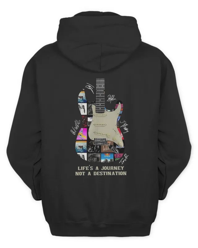 Aerosmith 54th Anniversary 1970- Thank You For The Memories Life A Journey Not A Destination Hoodie Black Hoodie
