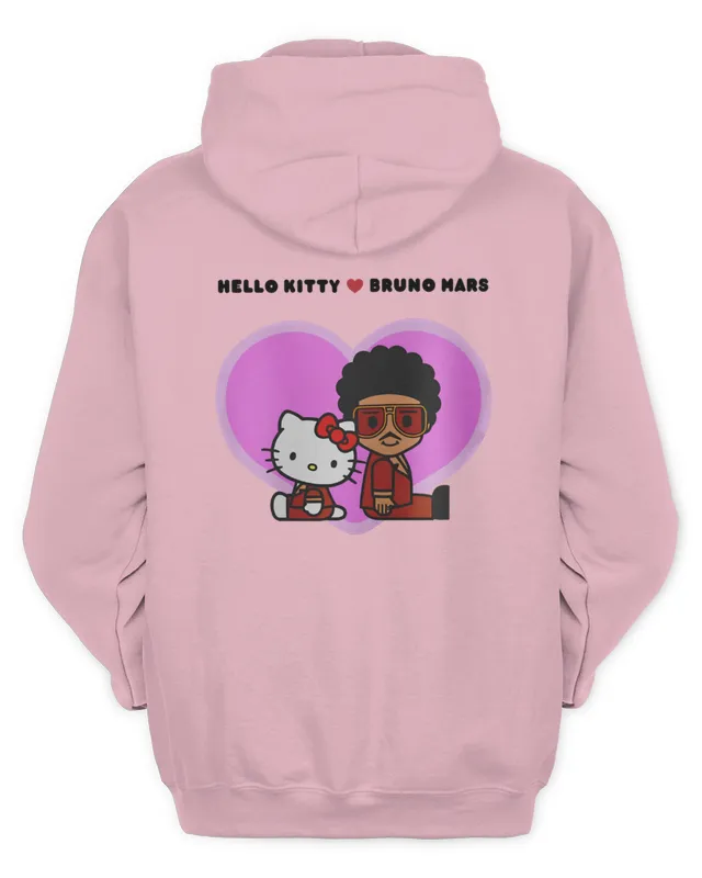  Hello Kitty Bruno Mars Pink Hoodie