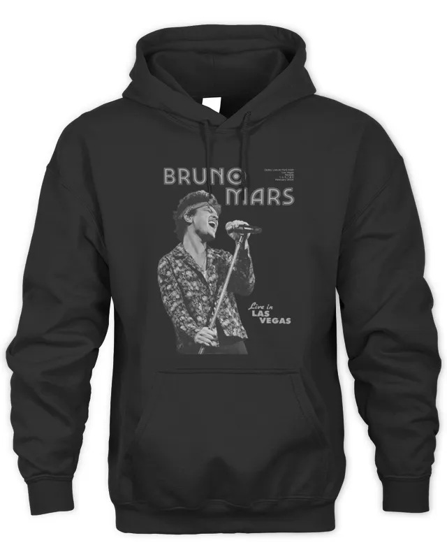 Bruno Mars Merch Bruno Live in Vegas Hoodie