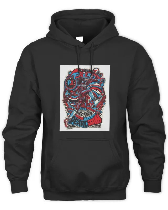 Pearl Jam Merch Philly September 9th Event Poster Hoodie
