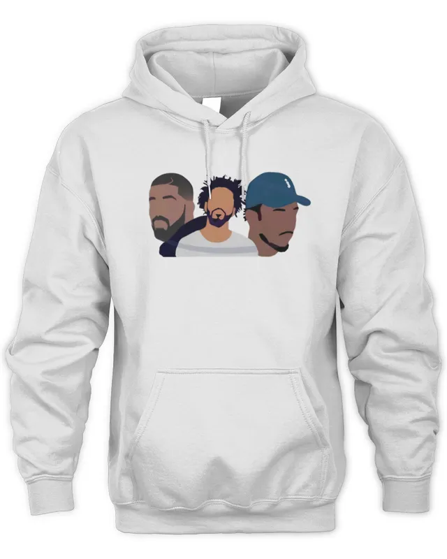 Drake J Cole Kendrick Rapper ArWhite Hoodie