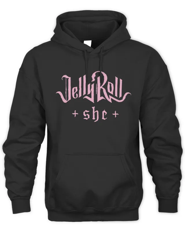 Jelly Roll Store Merch Music Women'S Pink Skull Hoodie