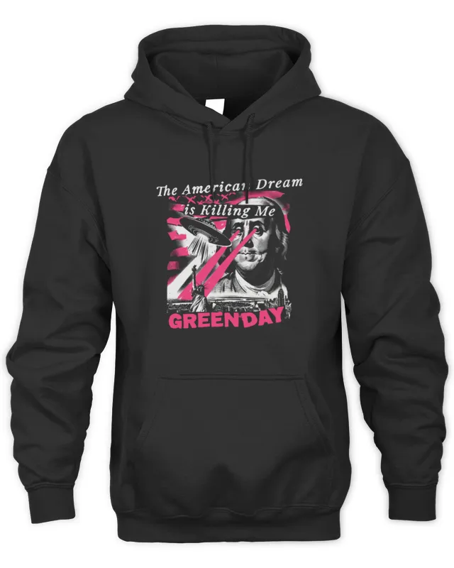 Green Day Franchise Club American Dream Abduction Black Merch Hoodie Hoodie