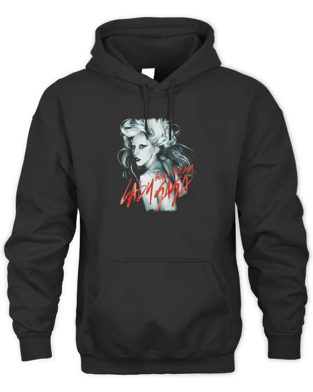 Lady Gaga Merch Born This Way Scrip Hoodie