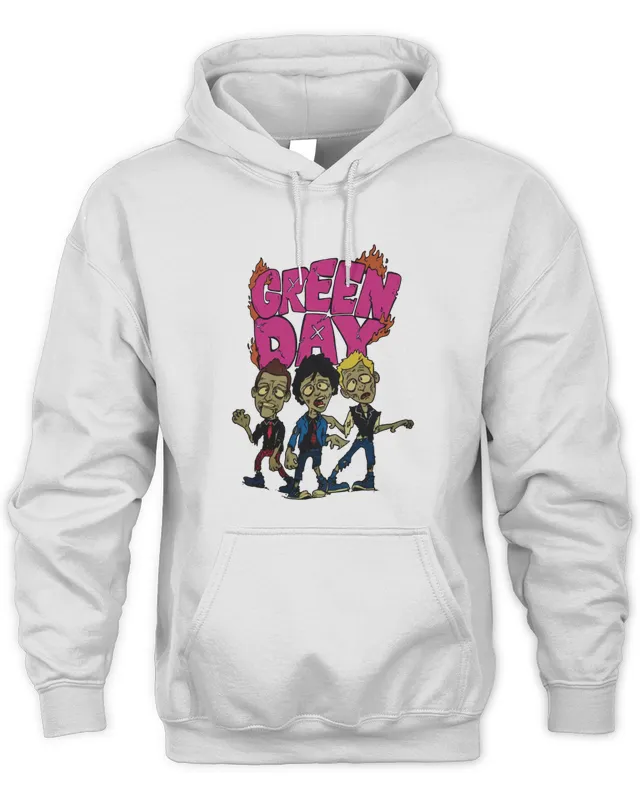 Green Day The Saviors Tour White Hoodie