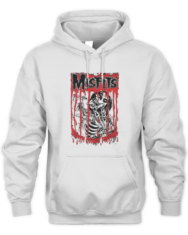Misfits Death Comes Ripping White Hoodie
