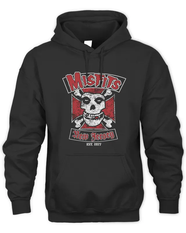 Misfits New Jersey Est 1977 Black Version Hoodie s Hoodie