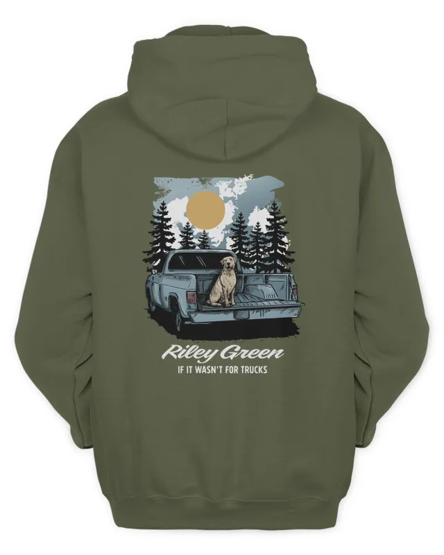 Riley Green Merch Store If It Wasn't For Trucks Hoodie