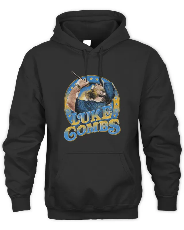 Luke Combs Merch Luke Combs Photo Black Hoodie
