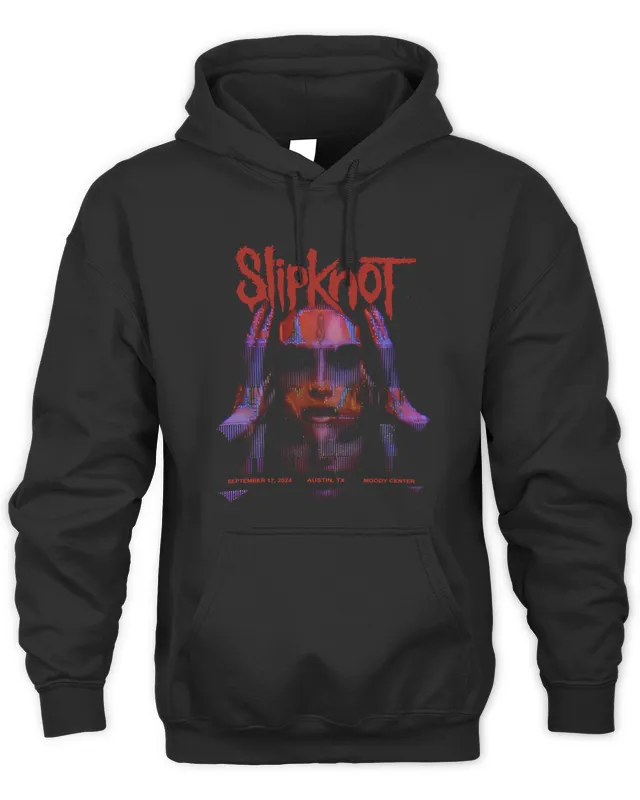 New Slipknot Merch Tour Austin Featuring City Specific Artwork For Austin Tx 25Th Anniversary Hoodie