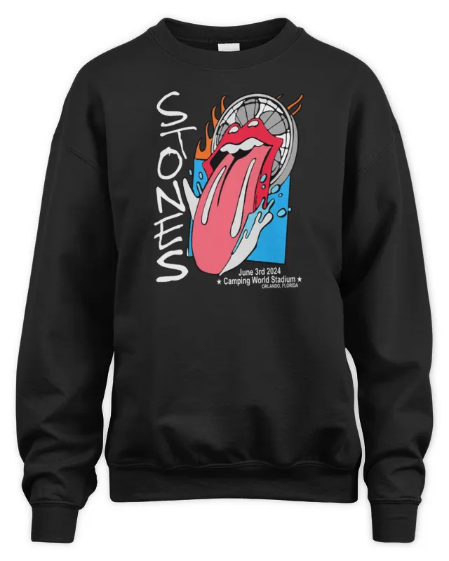 New The Rolling Stones Merch Store Orlando, FL Tour Date Sweatshirt