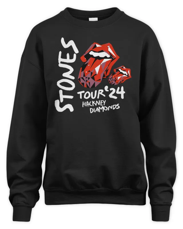 New The Rolling Stones Merch Hackney Diamonds Tour Dateback Sweatshirt