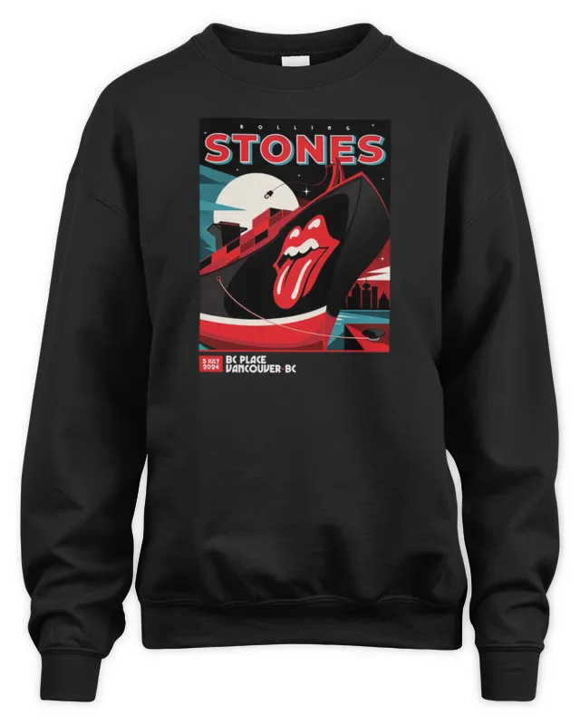 New The Rolling Stones Merch Store Vancouver, BC Event Sweatshirt