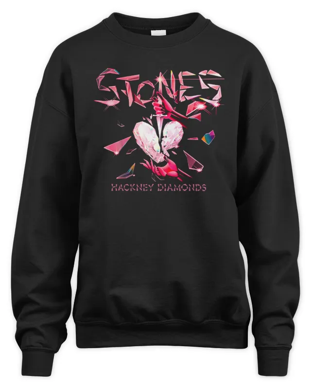 New The Rolling Stones Merch Hackney Diamonds Hearts Us Exclusive Sweatshirt