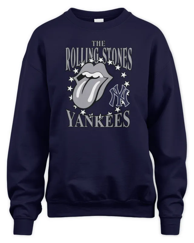 New New York Yankees X The Rolling Stones Merch Sweatshirt