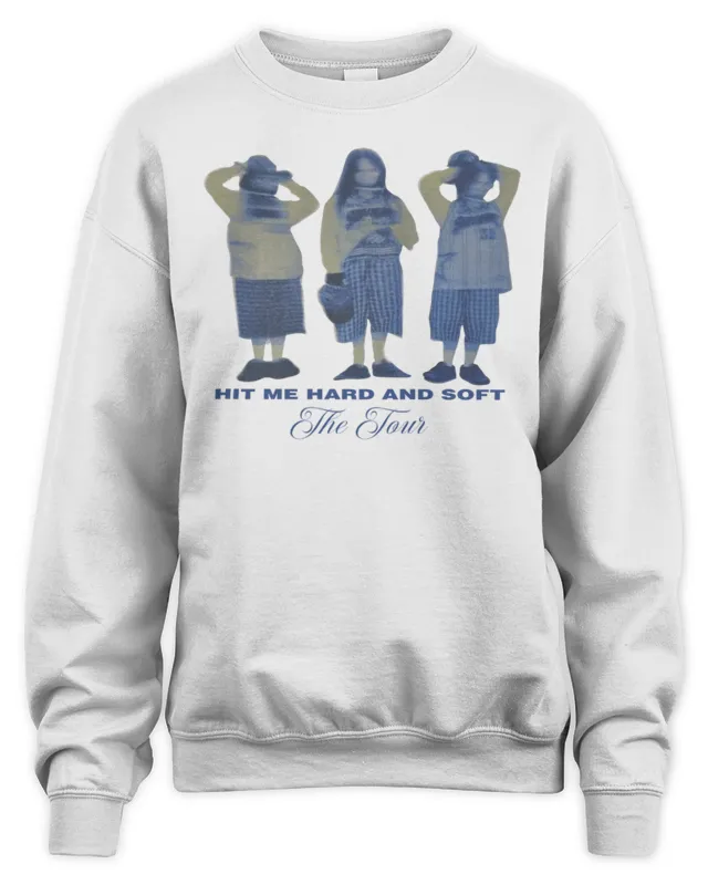New Billie Eilish Tour Merch The Tour Hit Me Hard and Soft Trio Sweatshirt