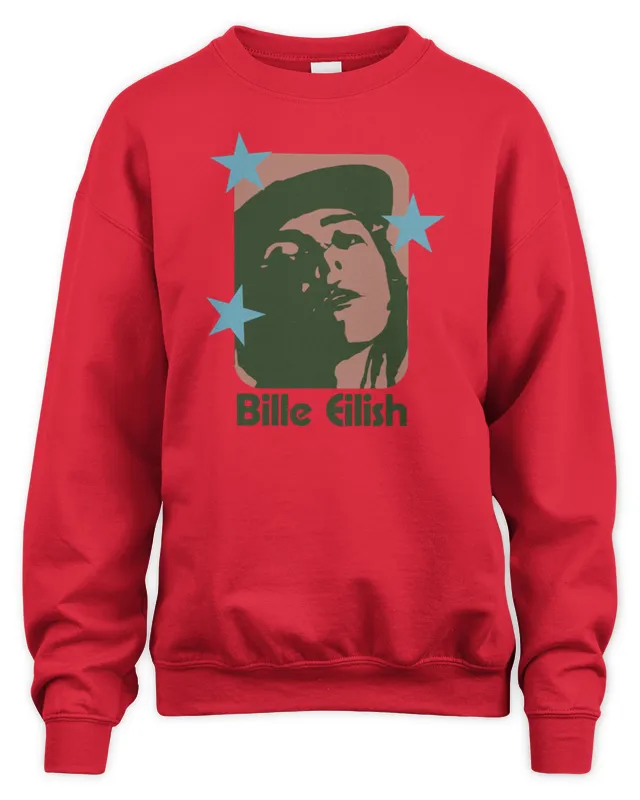 New Billie Eilish Tour Merch Billie Dice Red Sweatshirt
