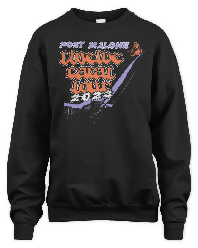 New Post Malone Merch Australia New Zealand Tour Sweatshirt