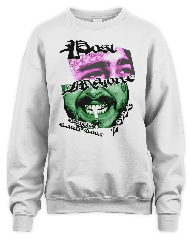New Post Malone Merch Store Au Nz Tour Sweatshirt