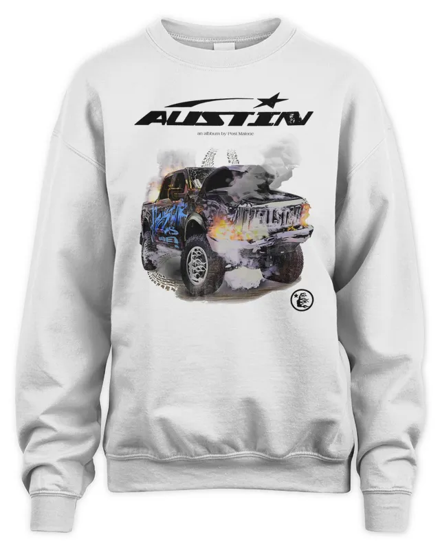 Austin Post Malone Merch Post Malone X Hellstar Graphics Sweatshirt