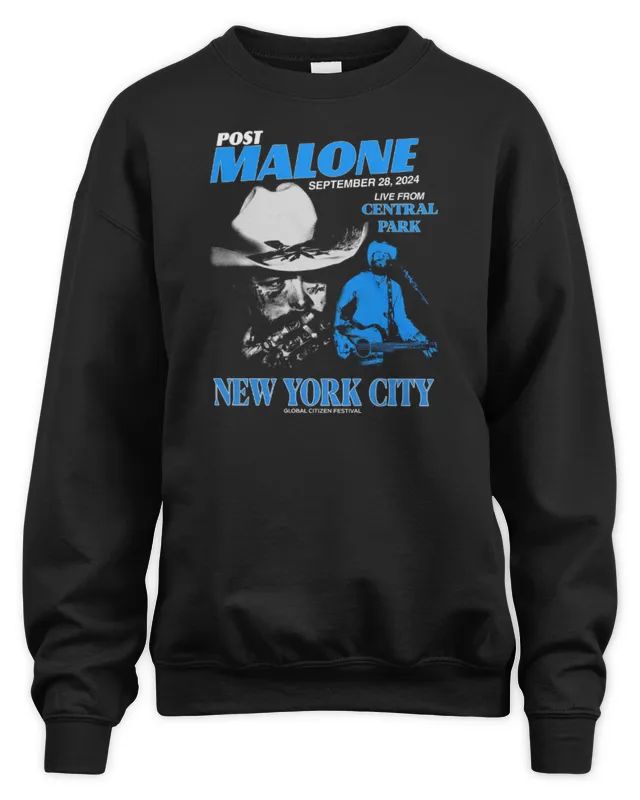 New Global Citizen Festival Merch GCF Post Malone Sweatshirt