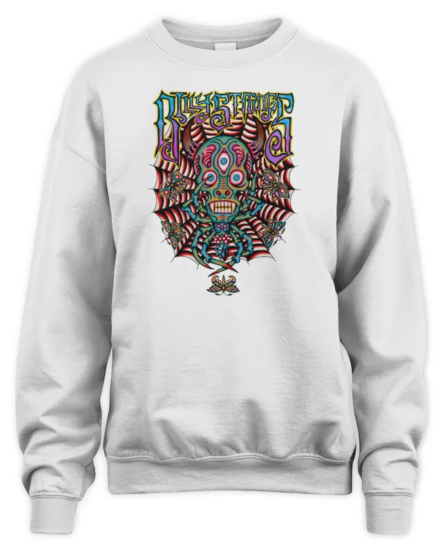 New Billy Strings Store Merch Winter Tour 2025 Spider Sweatshirt