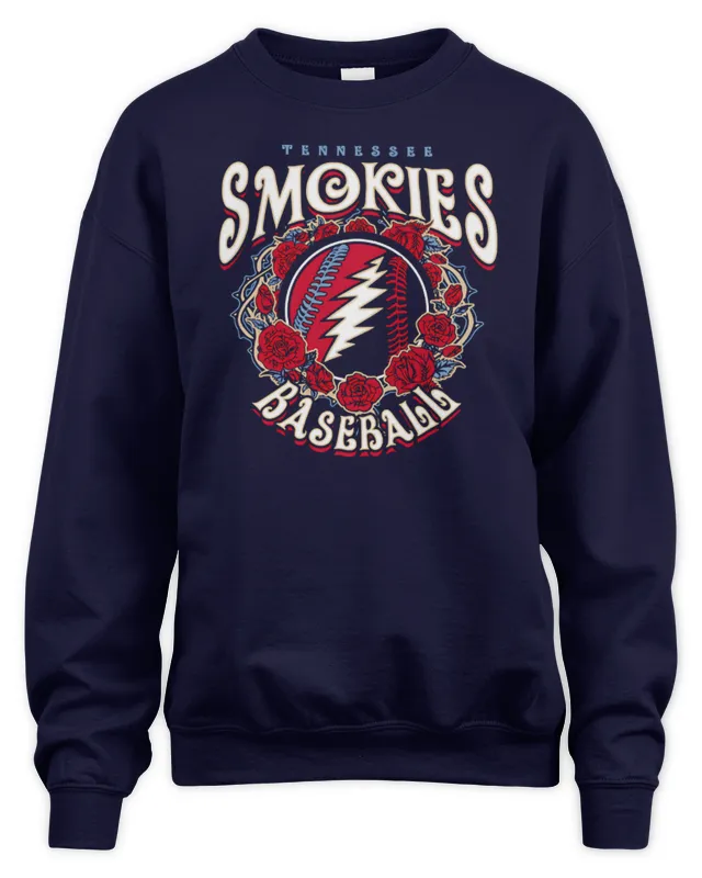 Milb Store Smokies Baseball Grateful Dead Rose Sweatshirt