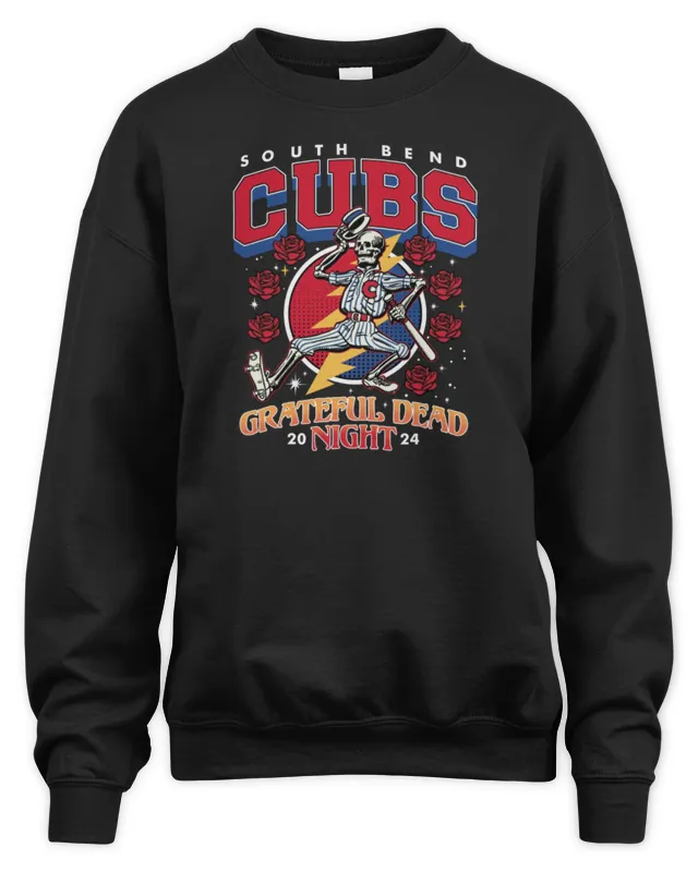 Milb South Bend Cubs Grateful Dead Sweatshirt