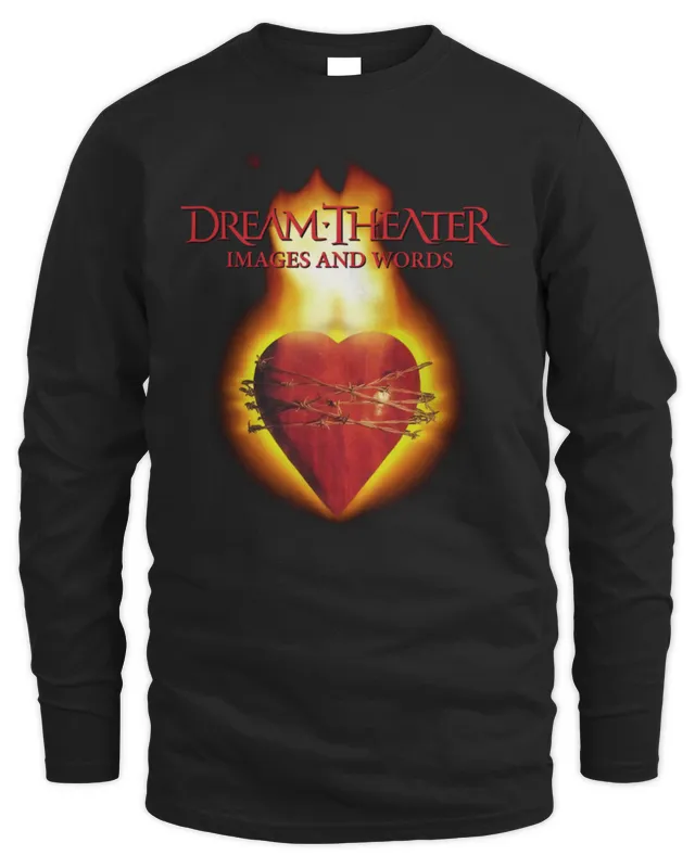 New Dream Theater Merch Flaming Heart Sweatshirt