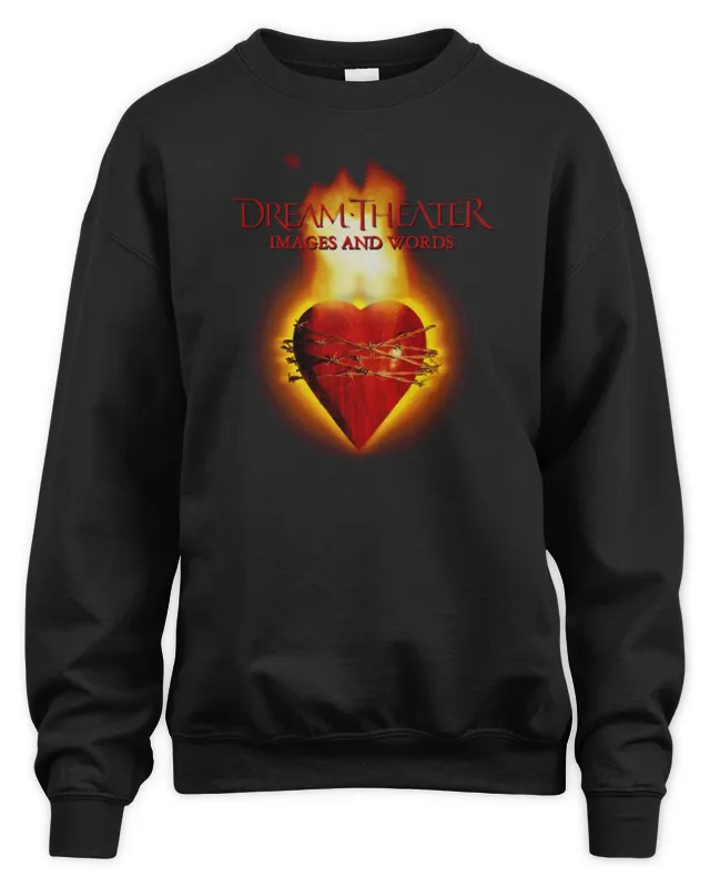 New Dream Theater Official Store Images and Words 30th Anniversary Flaming Heart Sweatshirt