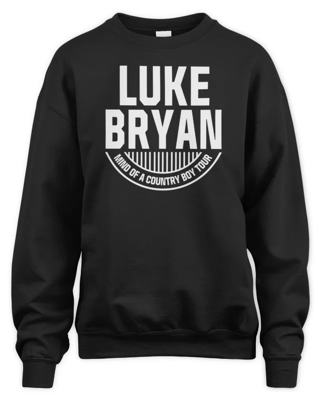 New Luke Bryan Merch Store Mind Of A Country Boy Tour Logo Sweatshirt