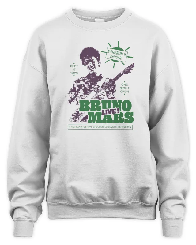 Bruno Mars Merch Bruno Mars Live! Bourbon & Beyond Sweatshirt