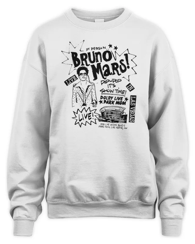 New Bruno Mars Live Bruno Mars Merch Sweatshirt