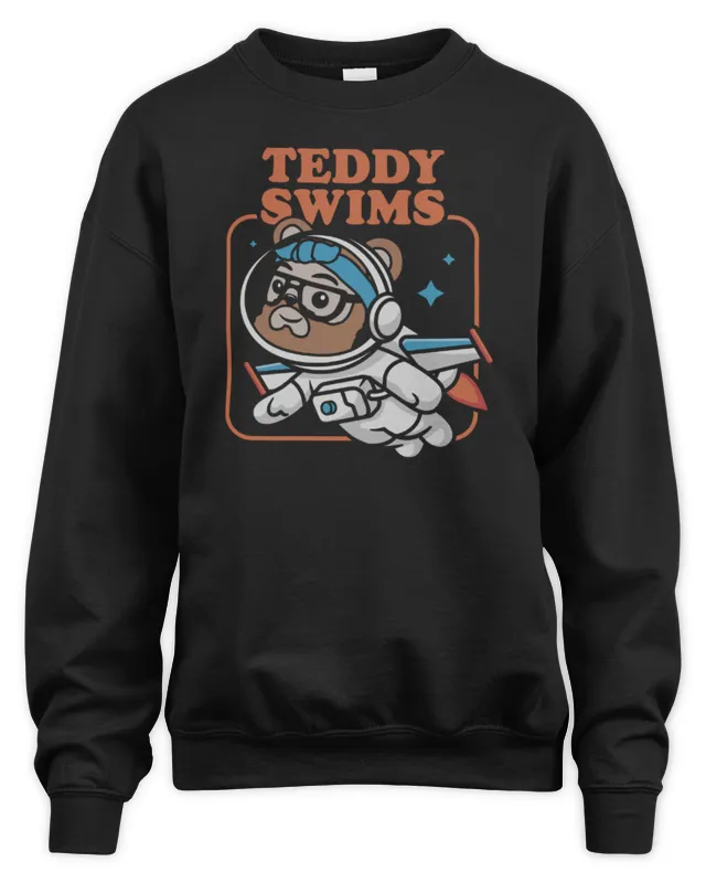 Swimmy Astronaut Teddy Swims Merch Sweatshirt