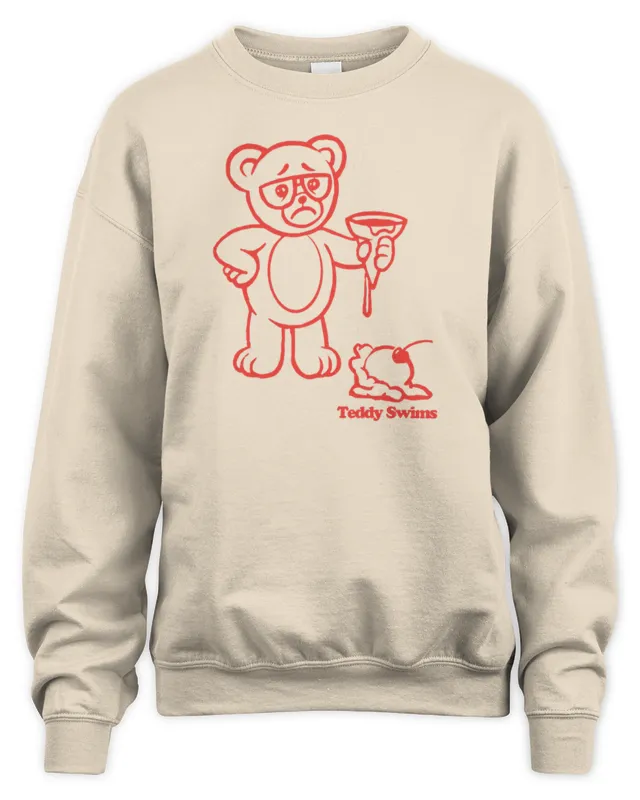 New Sad Teddy Ice Cream Teddy Swims Merch Sweatshirt