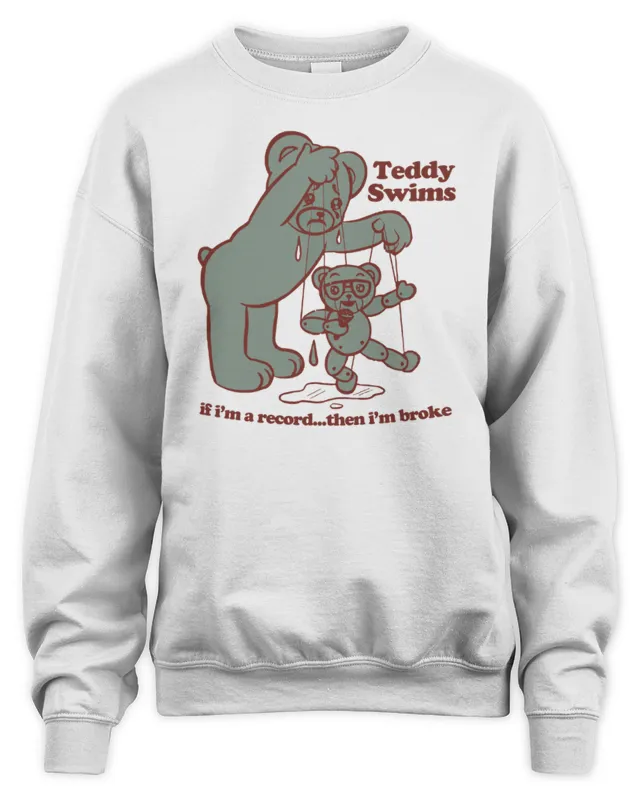 New Teddy Swims Official Store Broken Record Sweatshirt