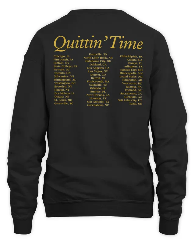 Quittin Time Tour Guitar Washed Zach Bryan Clothing Sweatshirt