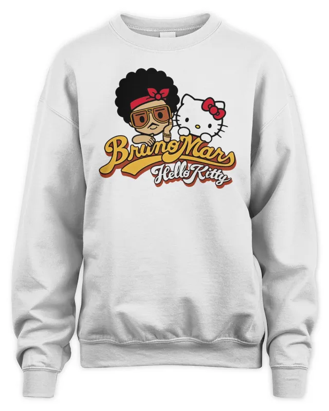 New Bruno Mars Hello Kitty Merch Sweatshirt