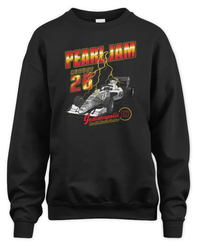 New Official Pearl Jam Merch Indianapolis Car Sweatshirt