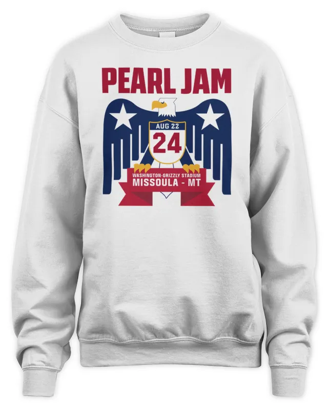 Pearl Jam Missoula Merch Tour Eagle Sweatshirt