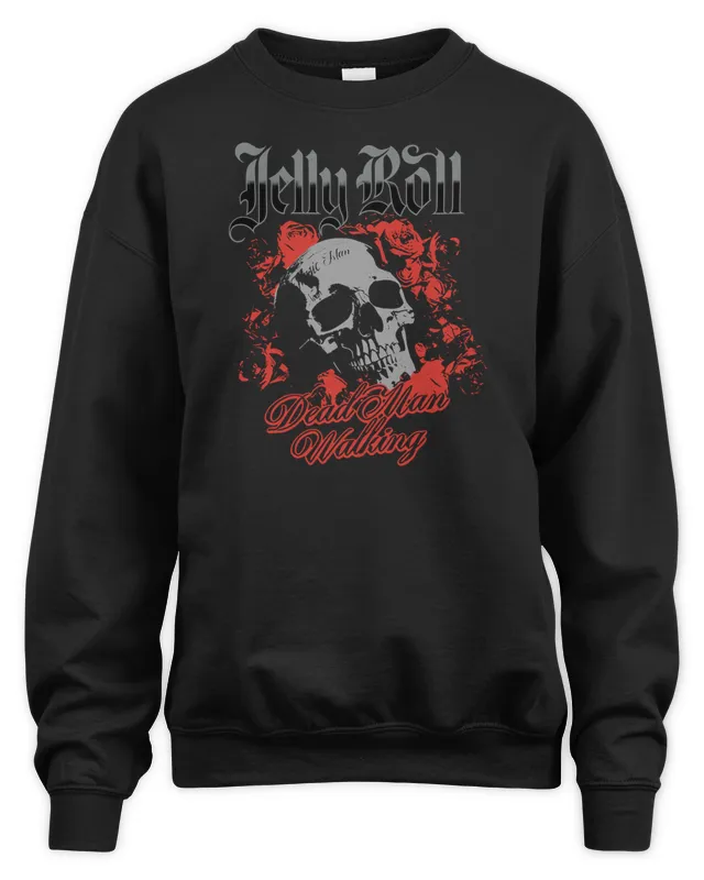 Jelly Roll Merch Floral Skull Sweatshirt