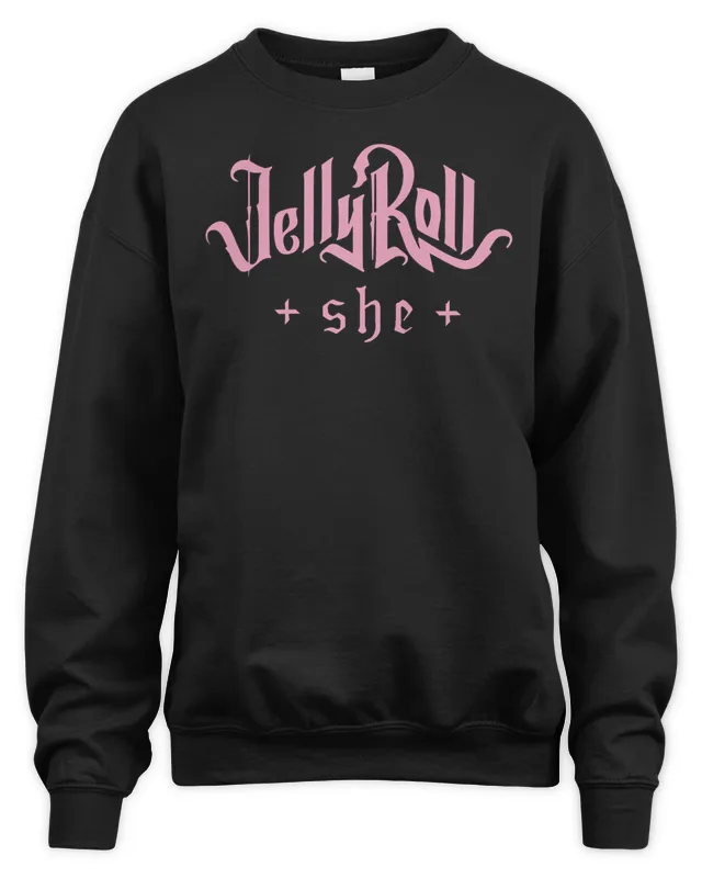 New Jelly Roll Merch Pink Skull Sweatshirt