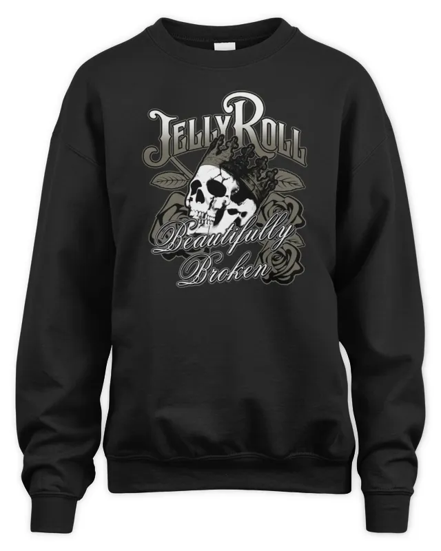 Jelly Roll Merch Skull And Roses Sweatshirt