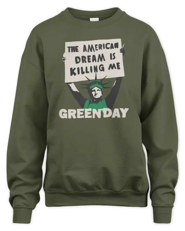 Green Day Store Merch Liberty Protest Sweatshirt