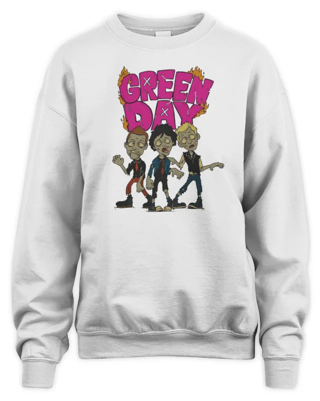 Green Day Tour Merch Walking Green Day Zombie Sweatshirt