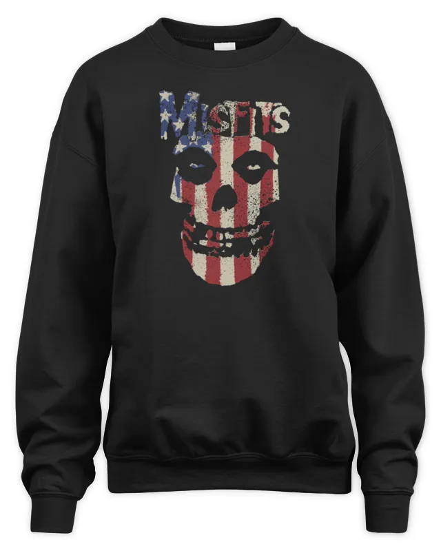New Misfits Skull Usa Flag Misfits Store Merch Sweatshirt