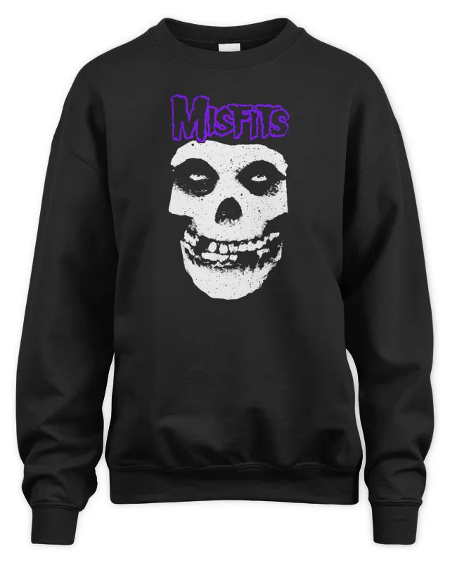 New Phoebe Bridgers & Billie Eilish Misfits Skull Purple Sweatshirt